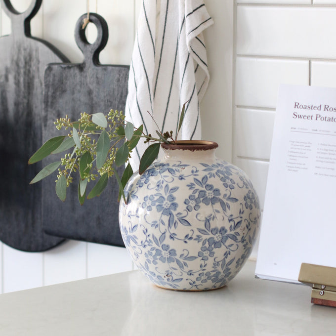 Rustic White Ceramic Vase 3