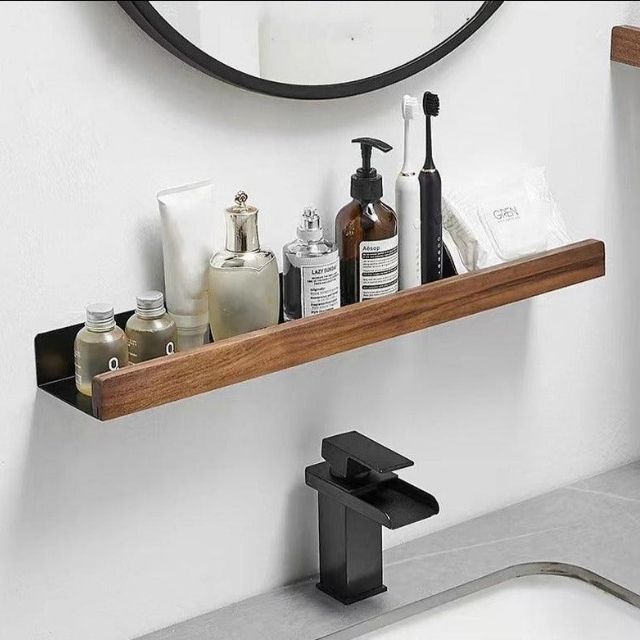 Rustic Wood Bathroom Rack 3