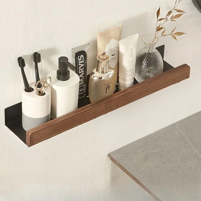 Rustic Wood Bathroom Rack 4