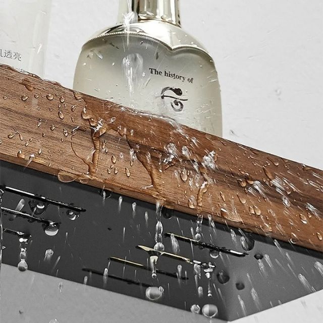Rustic Wood Bathroom Rack 5