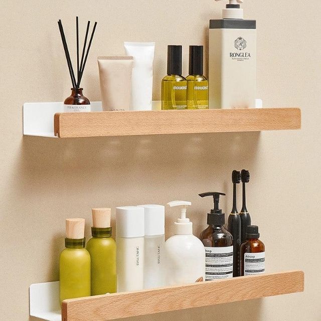 Rustic Wood Bathroom Rack 7