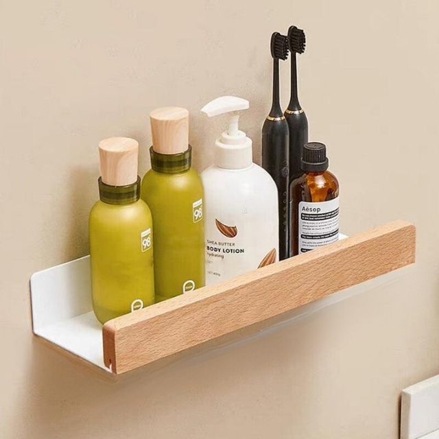 Rustic Wood Bathroom Rack 9