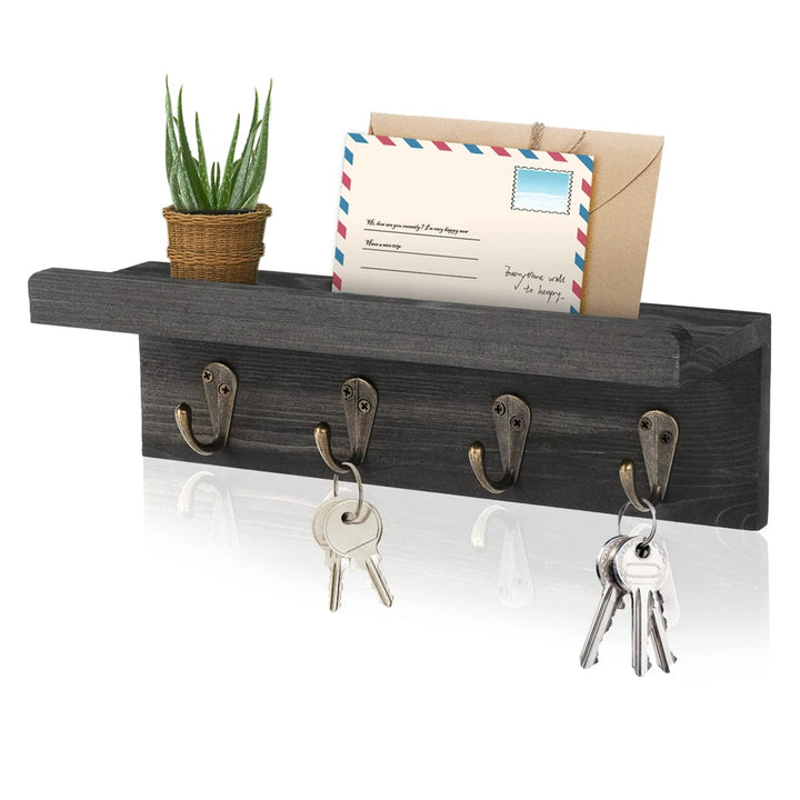 Rustic Wooden Key Holder for Wall 0