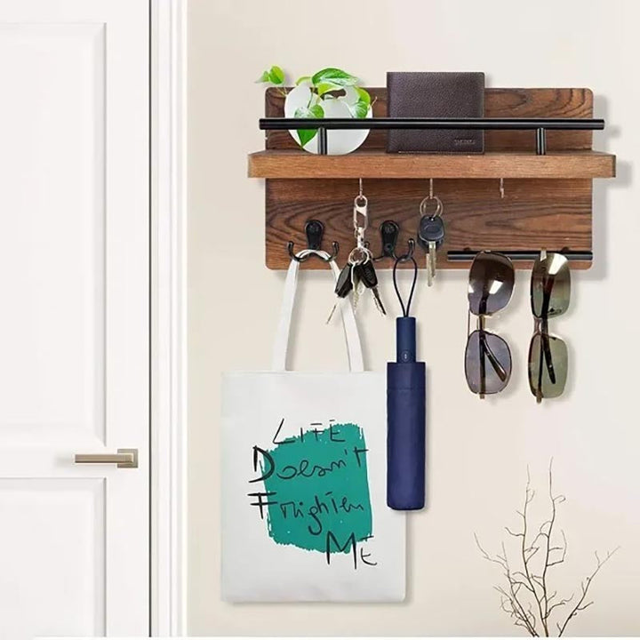 Rustic Wooden Key Holder for Wall 1