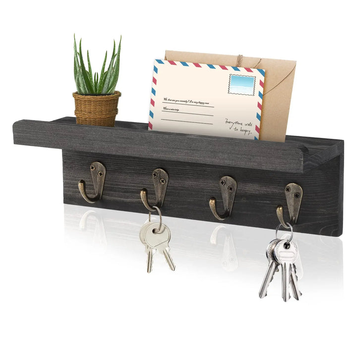 Rustic Wooden Key Holder for Wall 10
