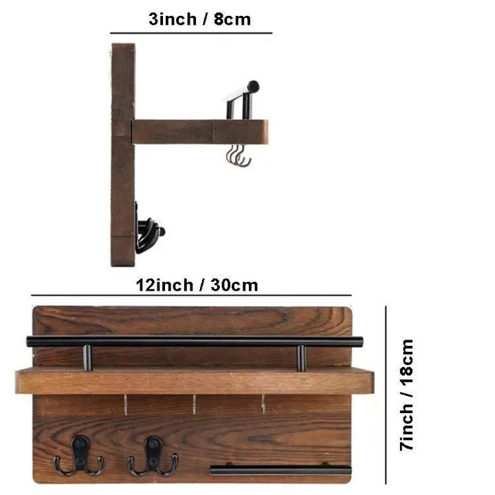 Rustic Wooden Key Holder for Wall 3