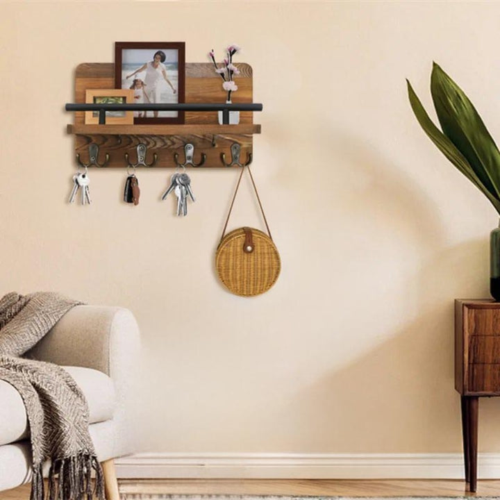 Rustic Wooden Key Holder for Wall 5
