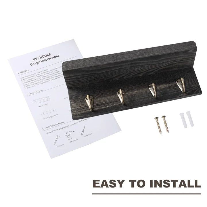 Rustic Wooden Key Holder for Wall 5