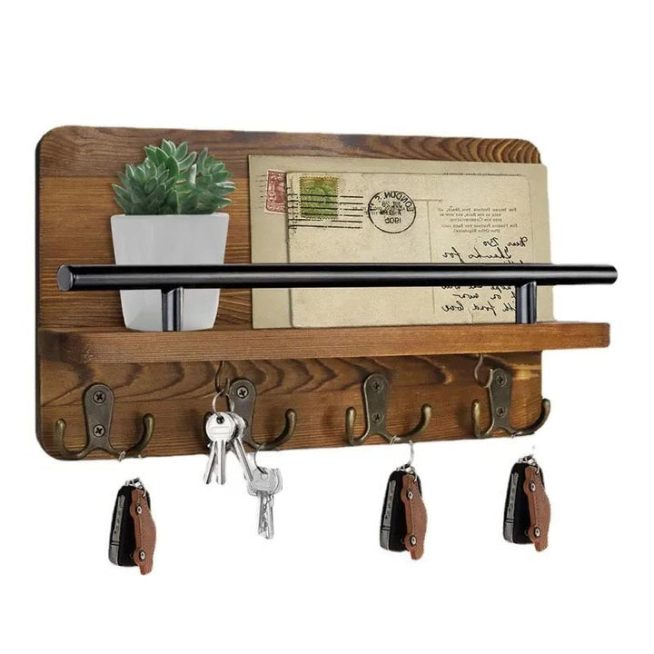 Rustic Wooden Key Holder for Wall 6