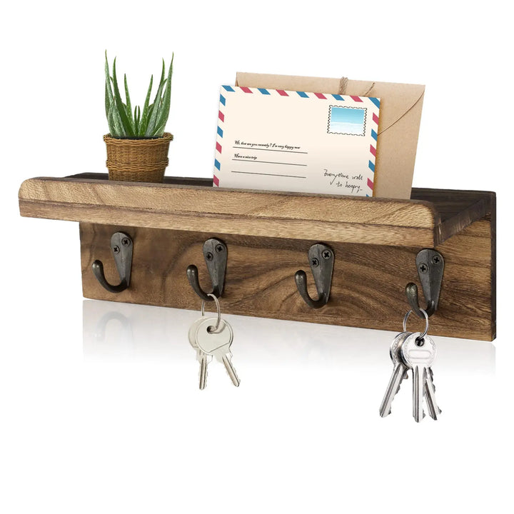 Rustic Wooden Key Holder for Wall 6