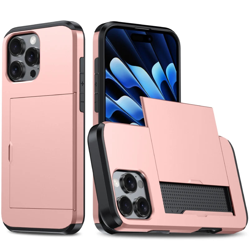 Slide-Out Wallet Card Phone Case