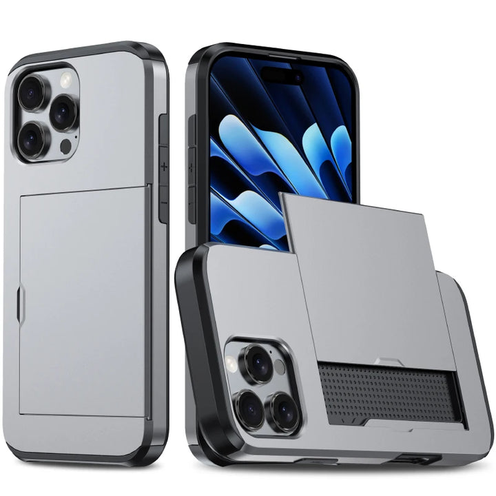 Wallet Card Phone Case installed on iPhone