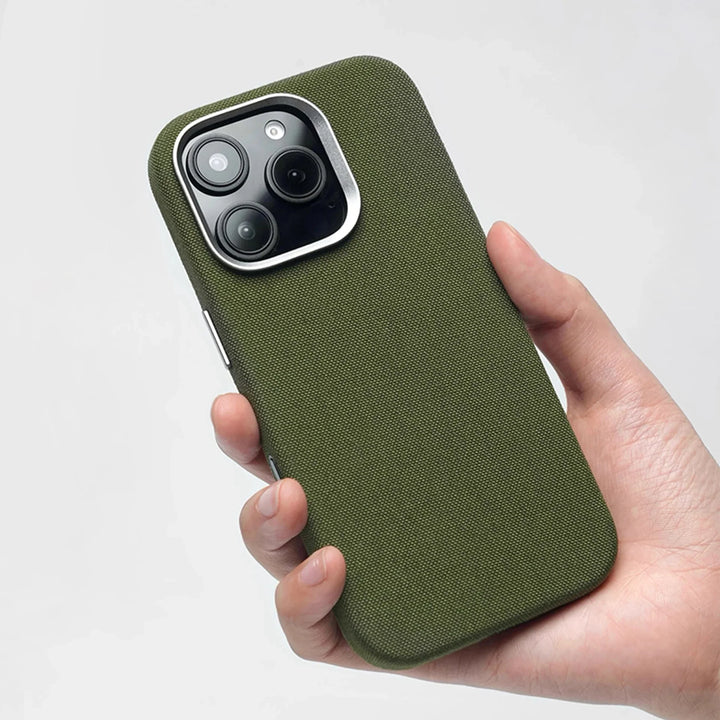 Green Canvas Nylon Phone Case