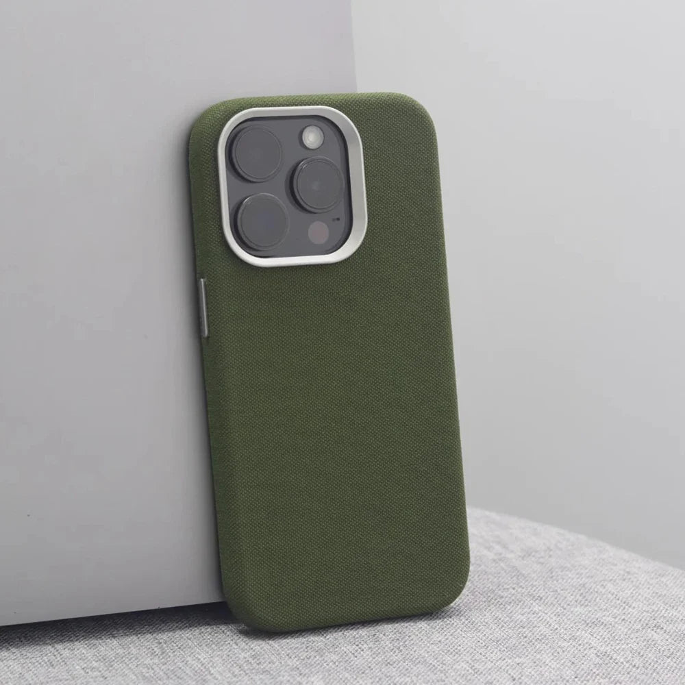 Green Canvas Nylon Phone Case