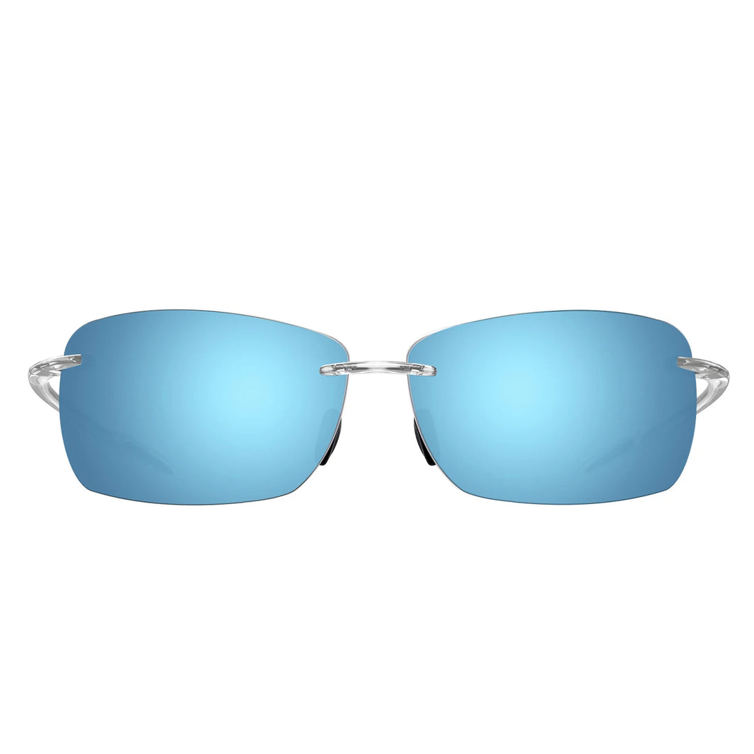 Crystal Ice Blue TR90 Surf Sunglasses front view