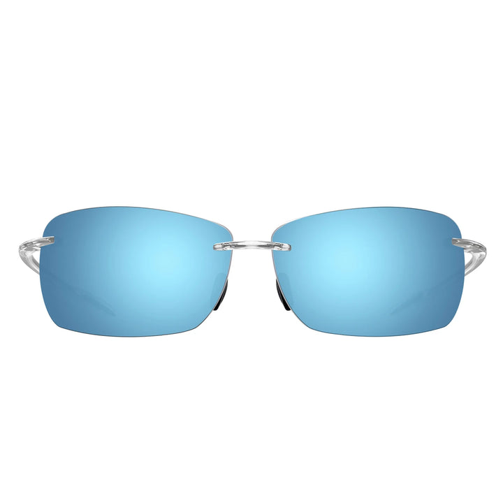 Crystal Ice Blue TR90 Surf Sunglasses front view