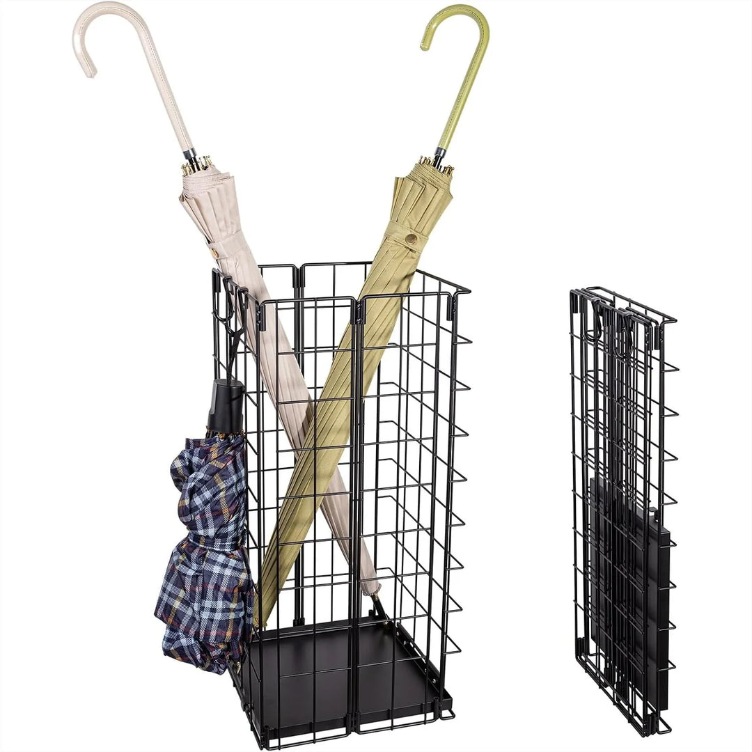 Black Foldable Umbrella Stand water tray detail
