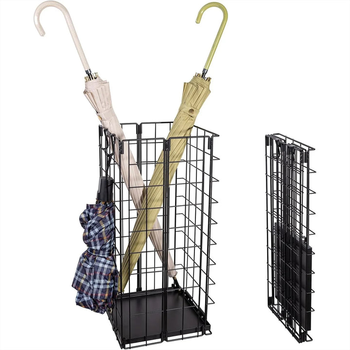 Black Foldable Umbrella Stand water tray detail