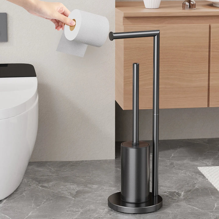 Floor-Standing Toilet Brush and Holder Set size dimensions