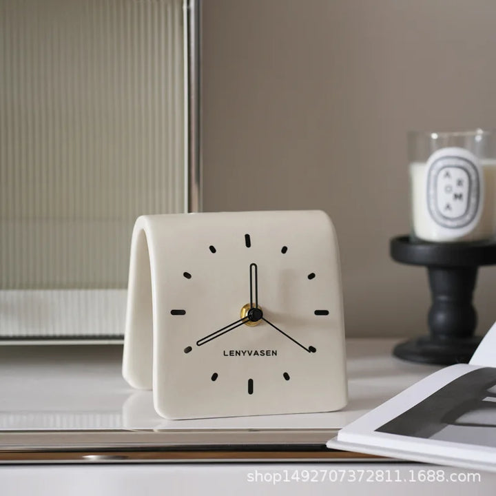 Ceramic Countertop Desk Clock size reference