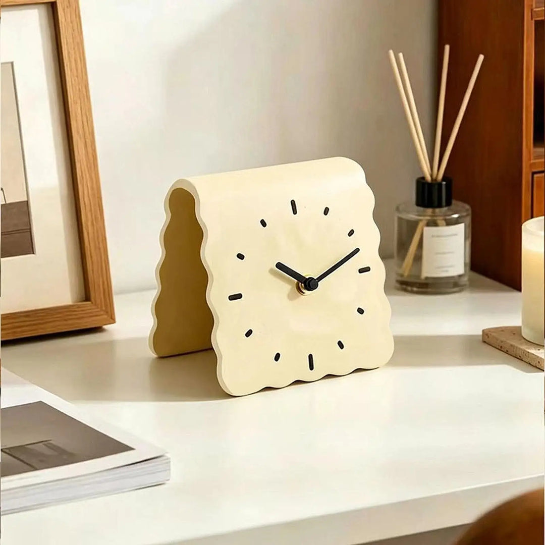 Acrylic Silent Desk Clock back view