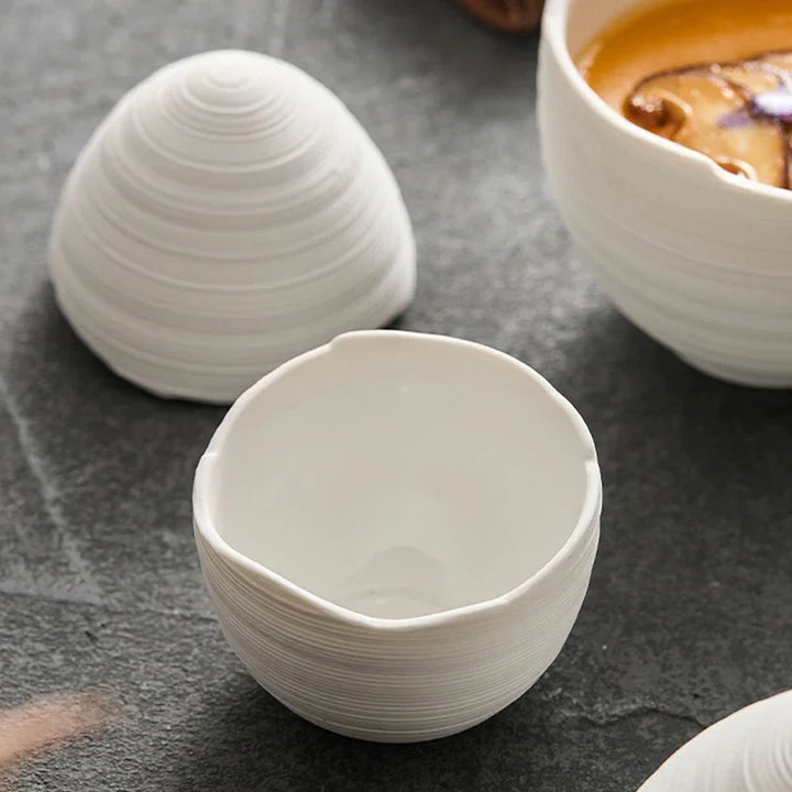 Eggform Ceramic Serving Bowl serving fruit lifestyle