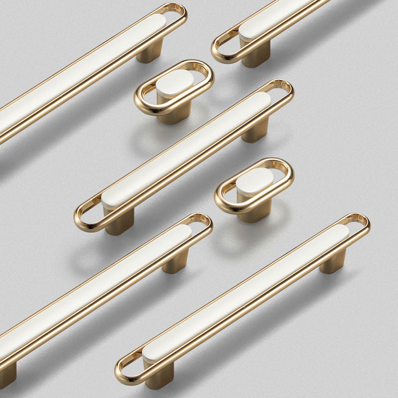 Gold Zinc Alloy Bar Pulls and knob assorted sizes