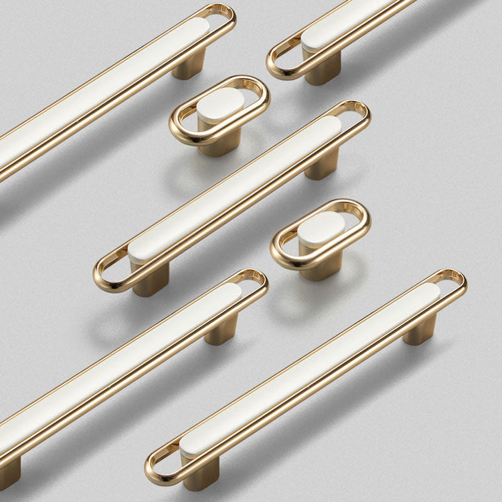 Gold Zinc Alloy Bar Pulls and knob assorted sizes