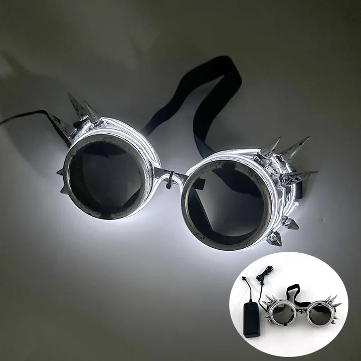 White LED Light-Up Party Glasses front view