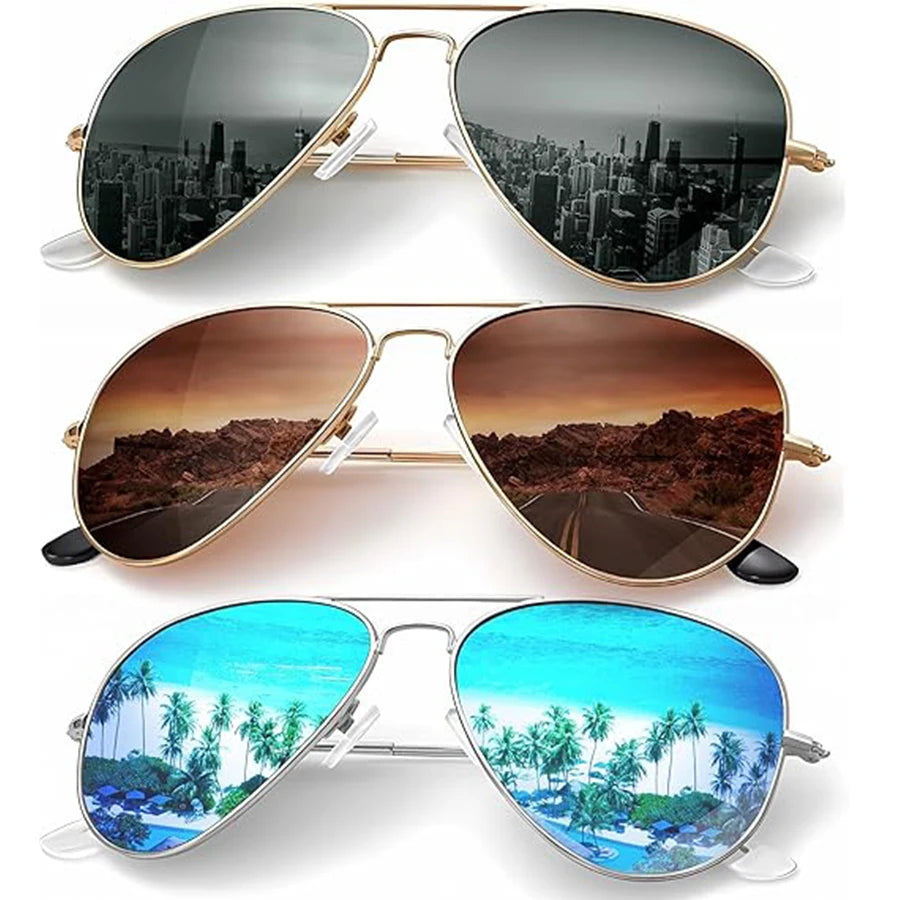 Trendy Polarized Aviator Sunglasses temple detail