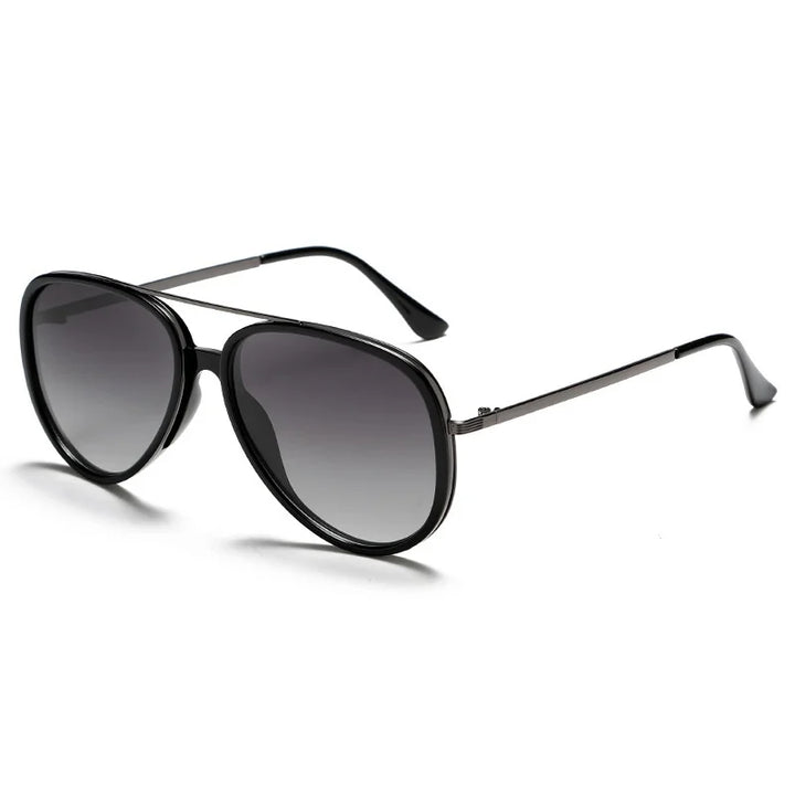 Alloy Frame Pilot Sunglasses three-quarter angle