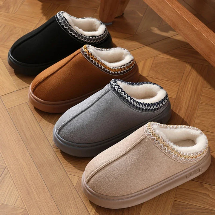 Plush Platform Home Slippers worn lifestyle