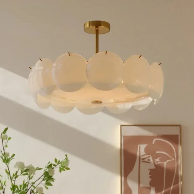 Layered Glass Disc Pendant Light