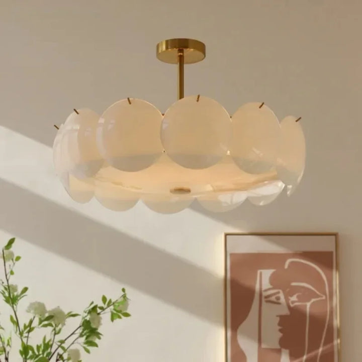 Layered Glass Disc Pendant Light