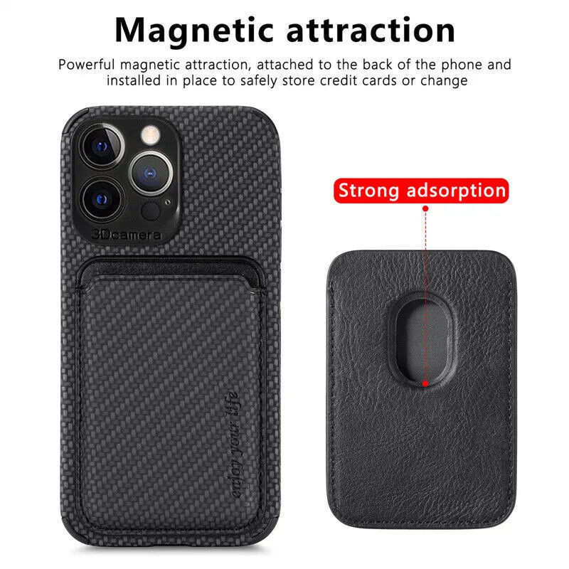 Magnetic Slim Card Case wireless charging