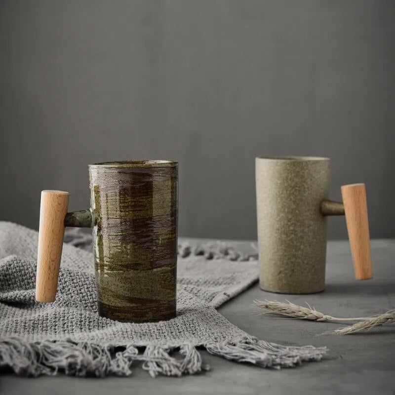Nordic Ceramic Earth-Tone Mug