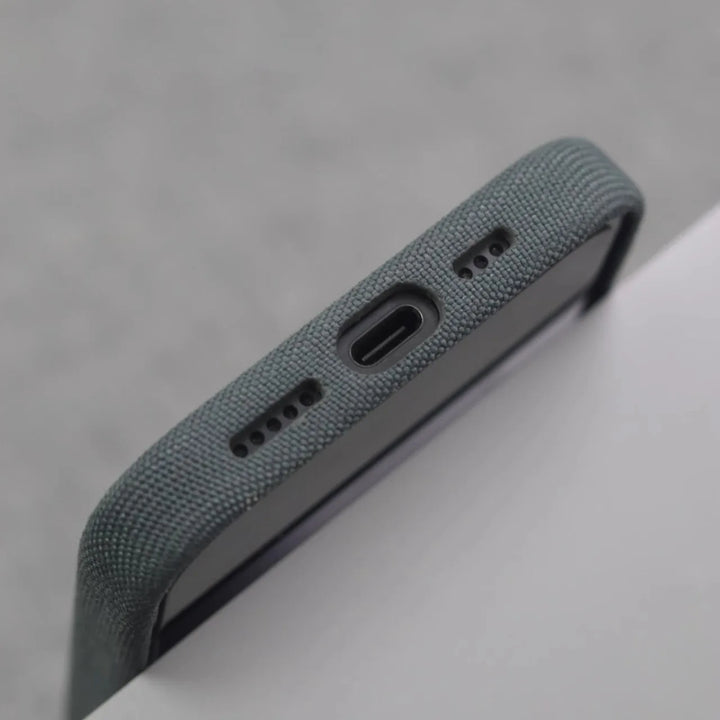 Green Canvas Nylon Phone Case