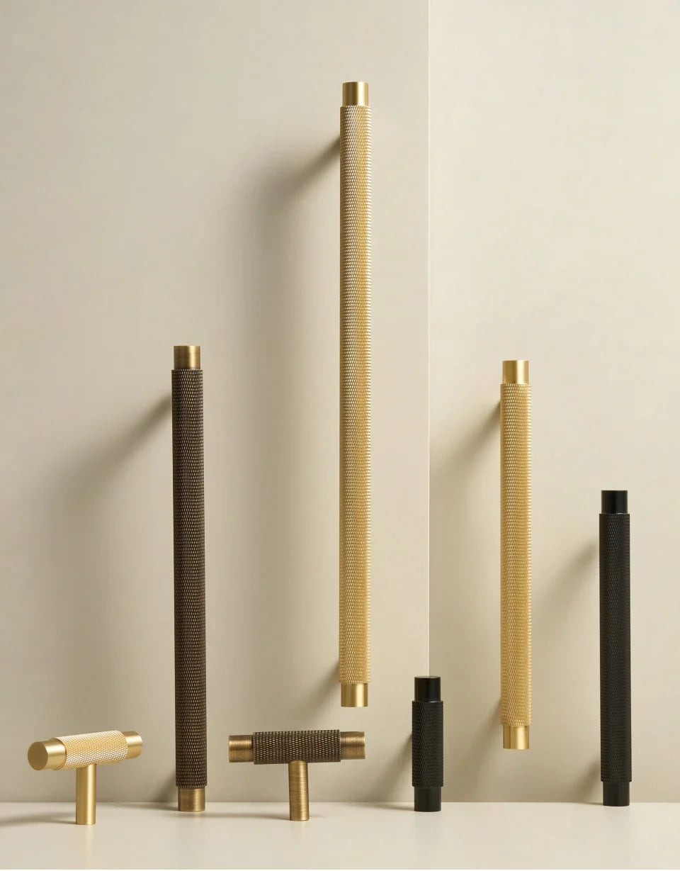 Textured Brass T-Bar Pull