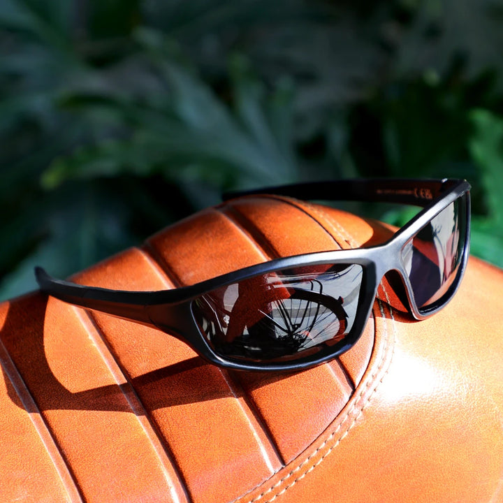 Black frame Smoke lens sunglasses front view