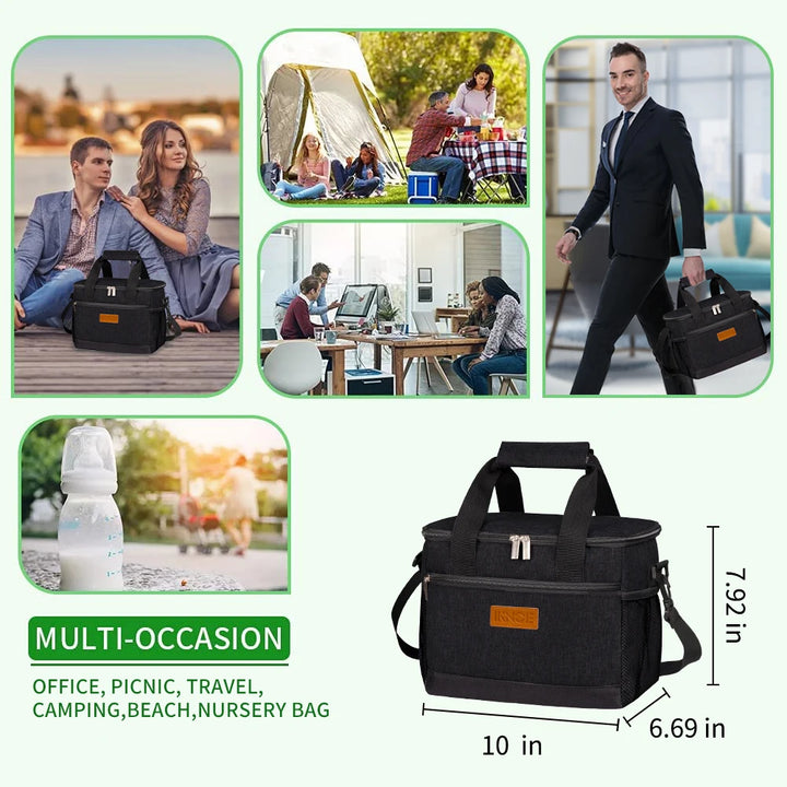 Portable Insulated Lunch Cooler lifestyle use case collage