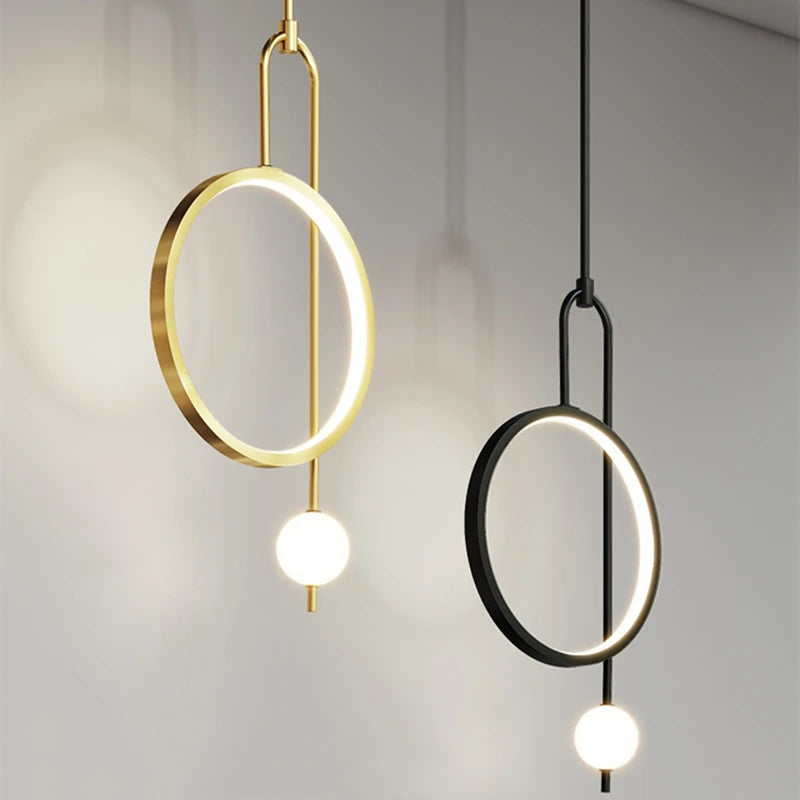 LED Ring Pendant Light detail view