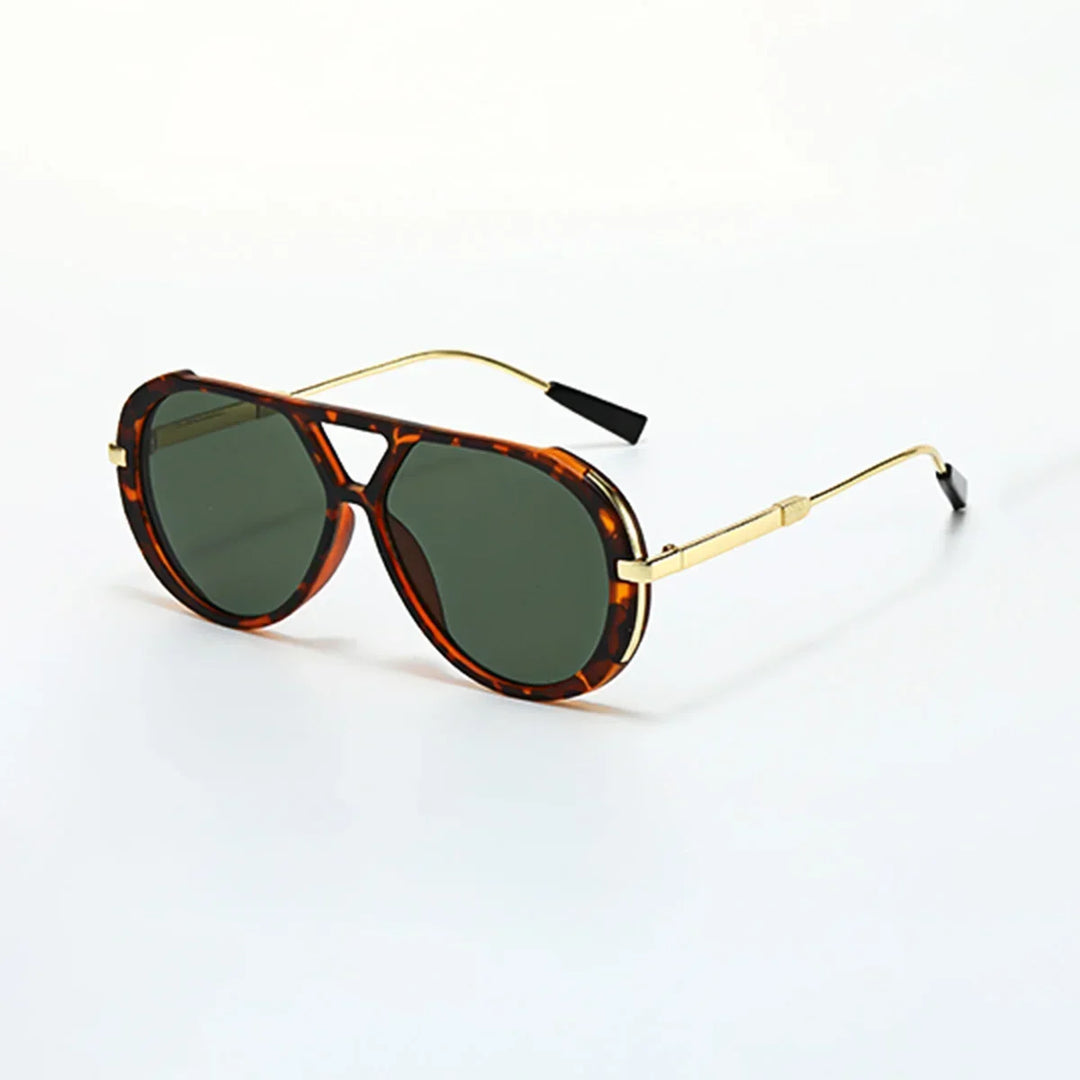 Oval Metal-Frame Sunglasses