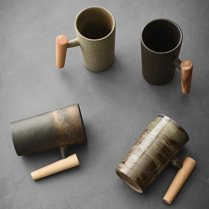 Nordic Ceramic Earth-Tone Mug