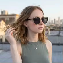 Cat-Eye Metal-Frame Sunglasses