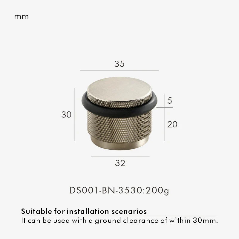 Adjustable Knurled Door Stopper