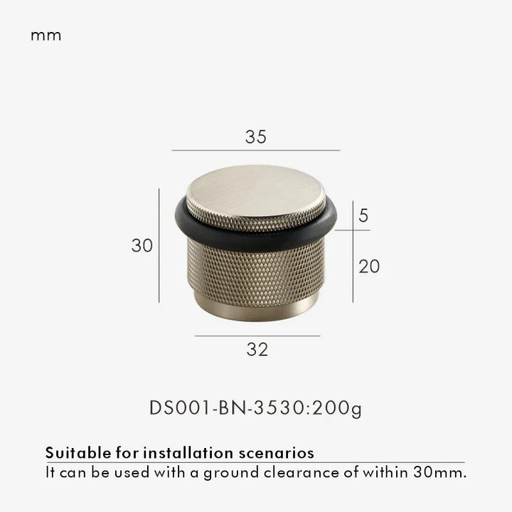 Adjustable Knurled Door Stopper