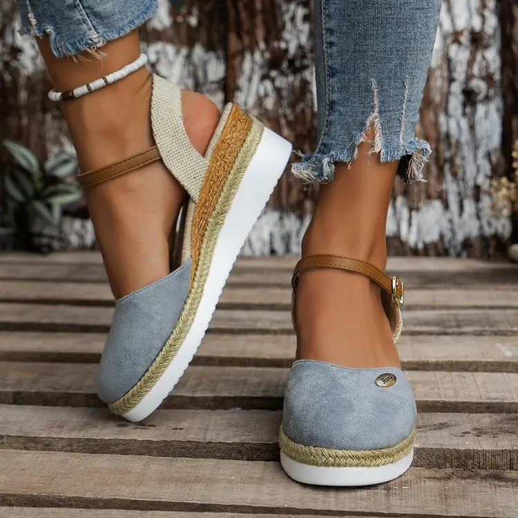 Espadrille Wedge Sandals detail view