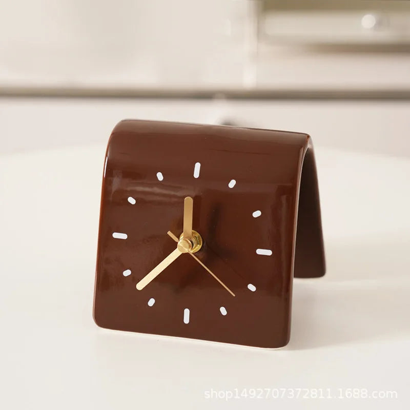 Ceramic Countertop Desk Clock front view