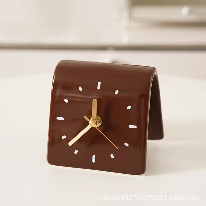 Ceramic Countertop Desk Clock front view