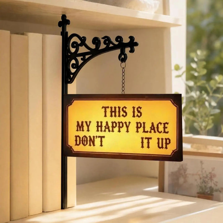 Warm Glow Library Night Light happy place sign lifestyle